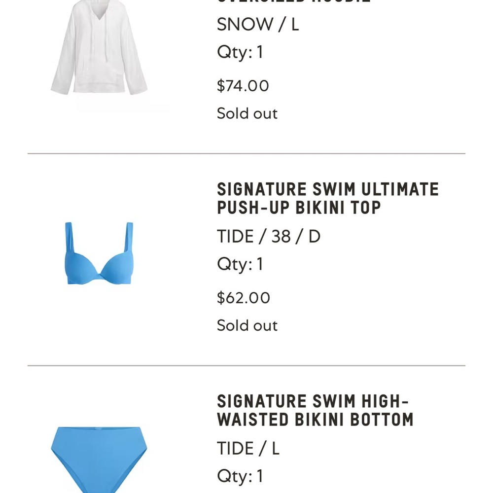 SKIMS Blue Classic Bikini Swimwear